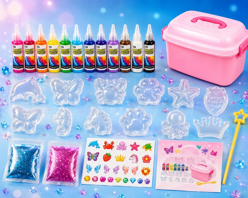 Magic Jelly XXL Glue Vanduo Gels 3D DIY Kit Žaidimų tešla vaikams
