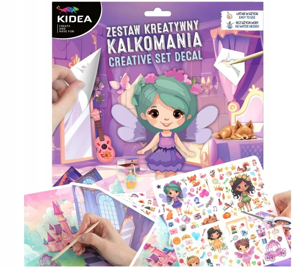 Magic KIDEA Decal Creative Set TRANSFER lipdukai MERGAITĖMS