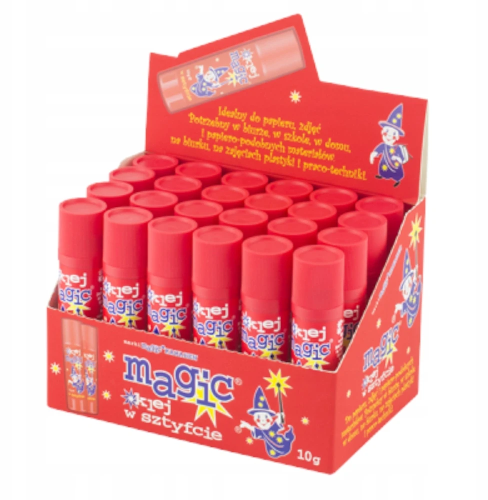 MAGIC mokyklos biuro KLIJAI rinkinys pagaliukuose, 24 vnt. 10g pakuotė