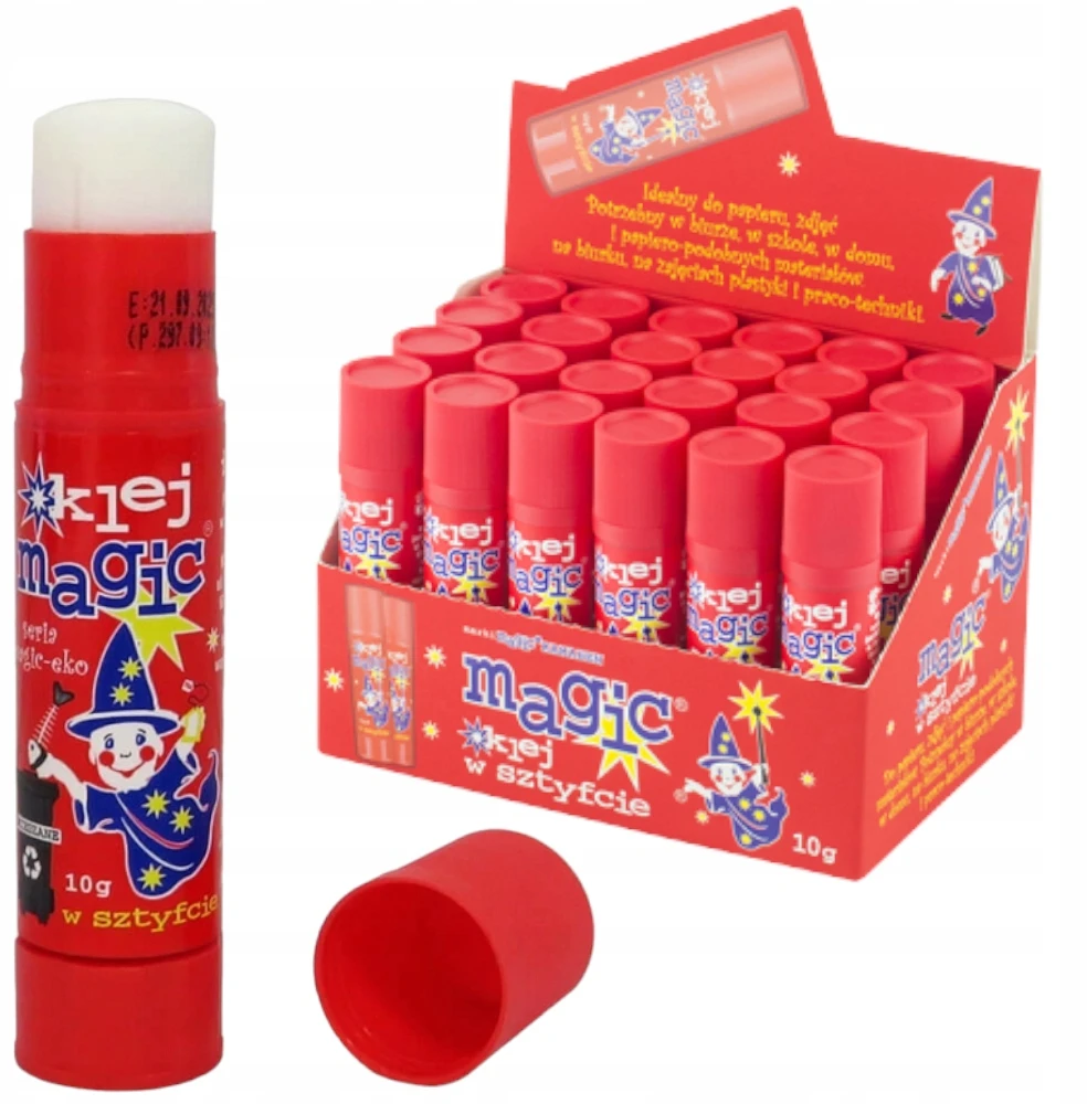 MAGIC mokyklos biuro KLIJAI rinkinys pagaliukuose, 24 vnt. 10g pakuotė