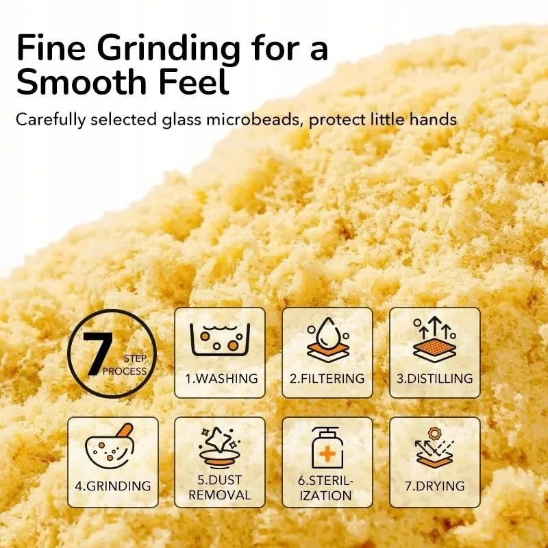 Magic Sand – 25 kūrybinių žaidimų priedai – Mideer