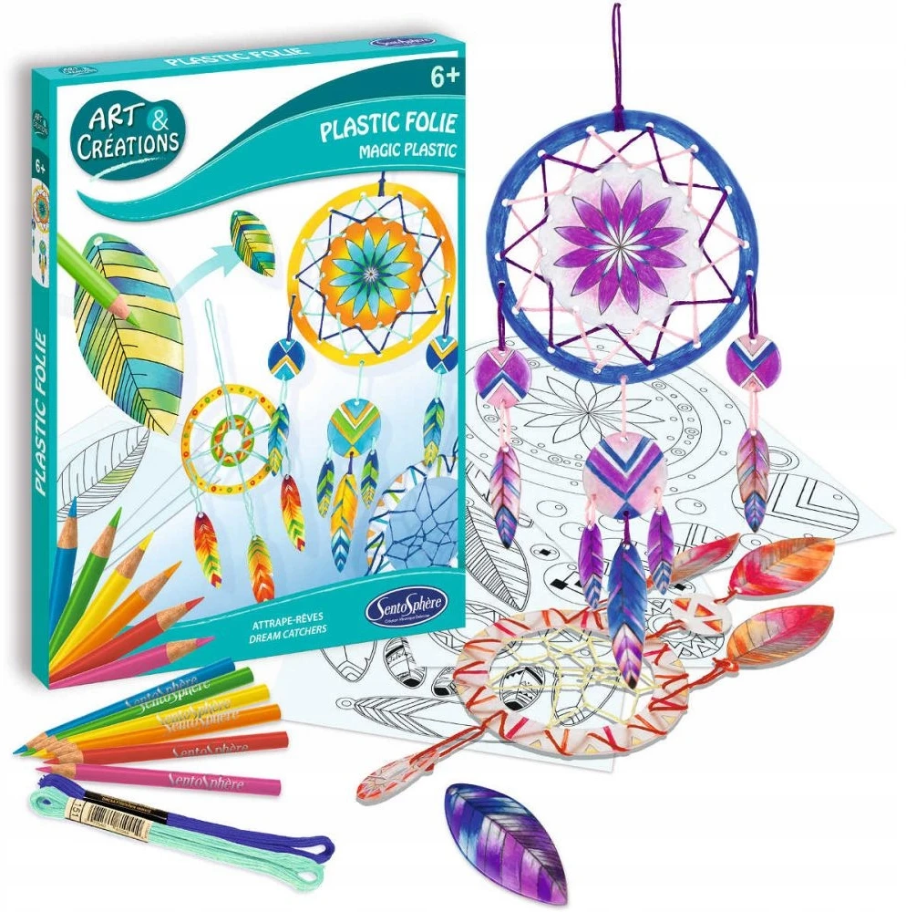 Magical Plastic Dream Catcher kūrybinis rinkinys „pasidaryk pats“ +6 SentoSphere