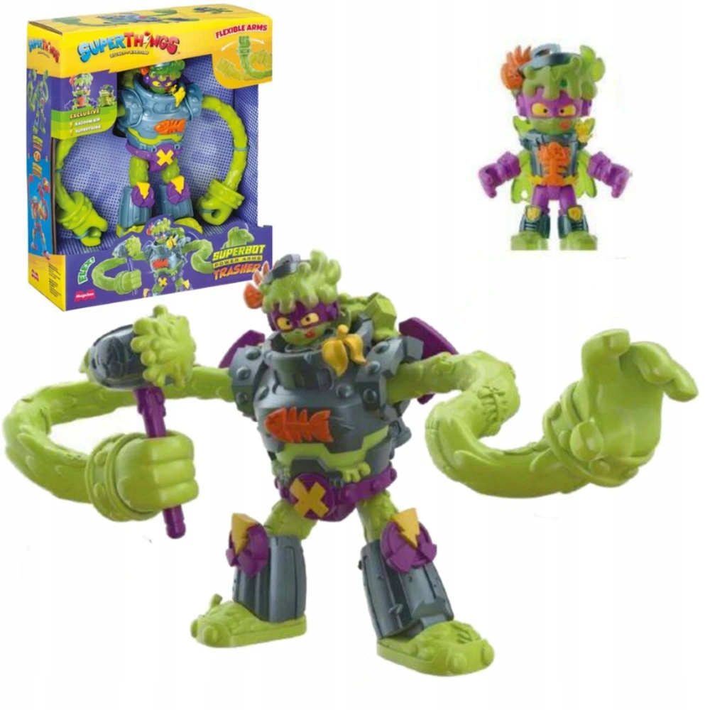Magicbox SUPERTHINGS TRASHER SUPERBOT ROBOTAS SU GALIOS RANKOMIS PIKTADARIO FIGŪRĖLĖ + PRIEDAI
