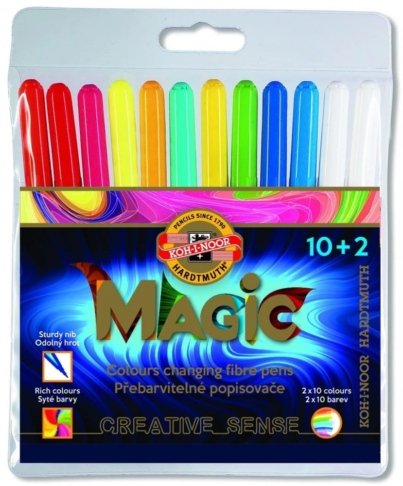 Magiški žymekliai 10+2 spalvų - Koh-I-Noor