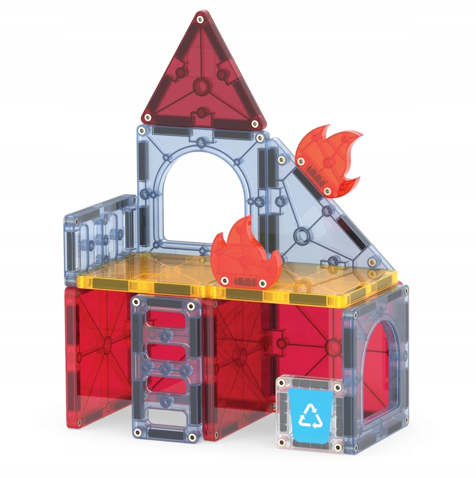 MAGNA-TILES Magnetinis konstruktorius „Ugniagesių automobilis“, 27 det.