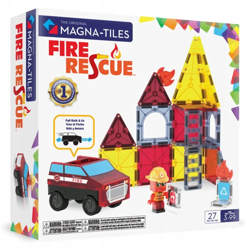 MAGNA-TILES Magnetinis konstruktorius „Ugniagesių automobilis“, 27 det.