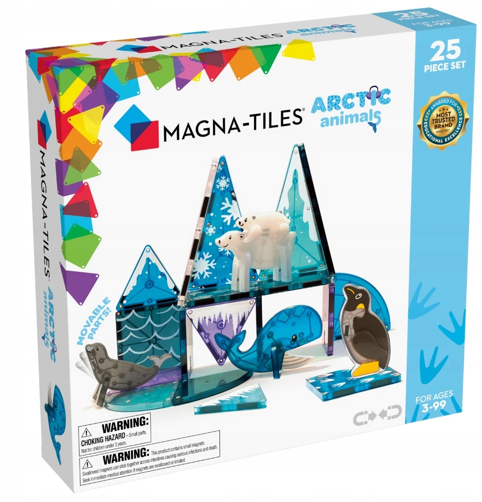 MAGNA-TILES - Arktinių gyvūnų 25 vnt. rinkinys (90221)
