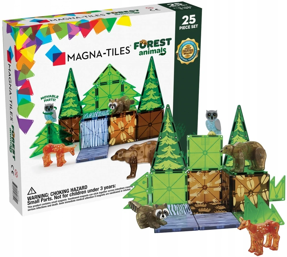 MAGNA-TILES Magnetinis konstruktorius „Miško gyvūnai“, 25 det.