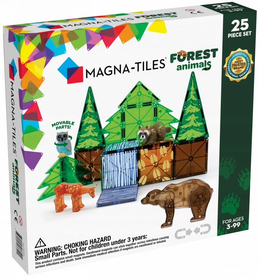 MAGNA-TILES Magnetinis konstruktorius „Miško gyvūnai“, 25 det.