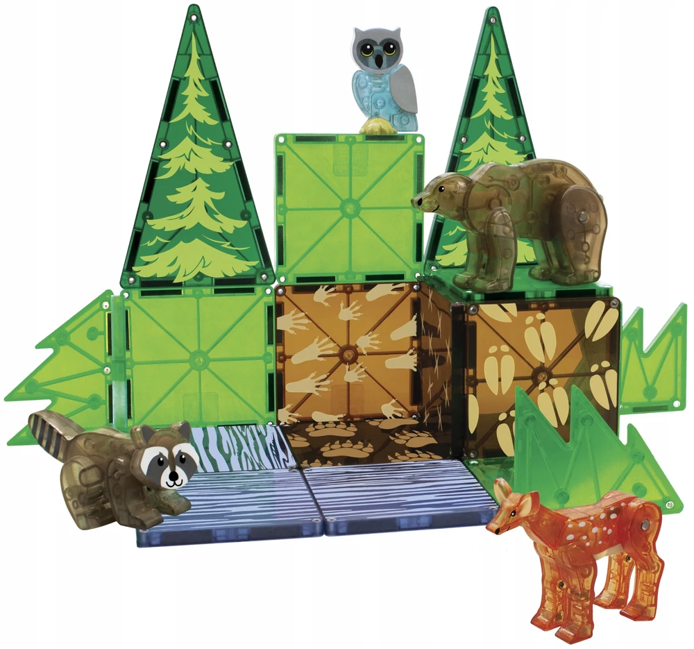 MAGNA-TILES Magnetinis konstruktorius „Miško gyvūnai“, 25 det.