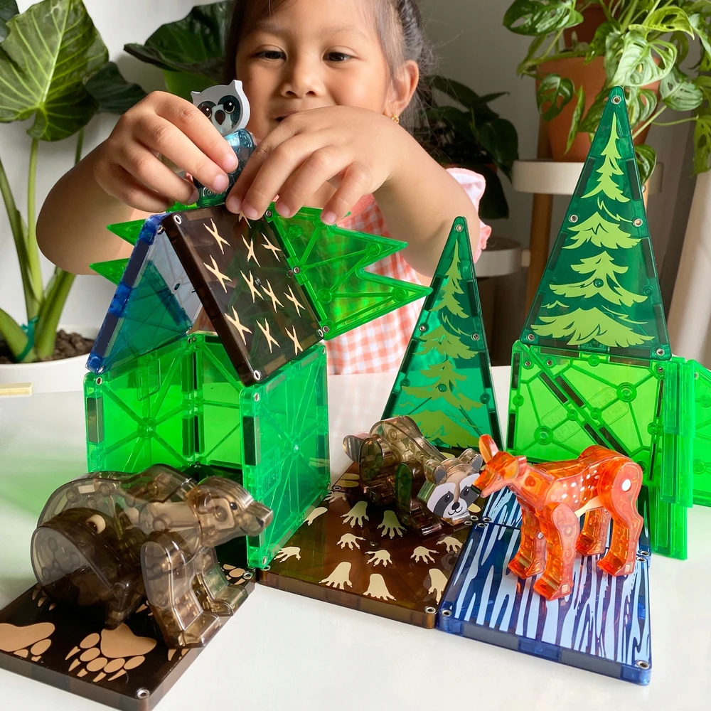 MAGNA-TILES Magnetinis konstruktorius „Miško gyvūnai“, 25 det.
