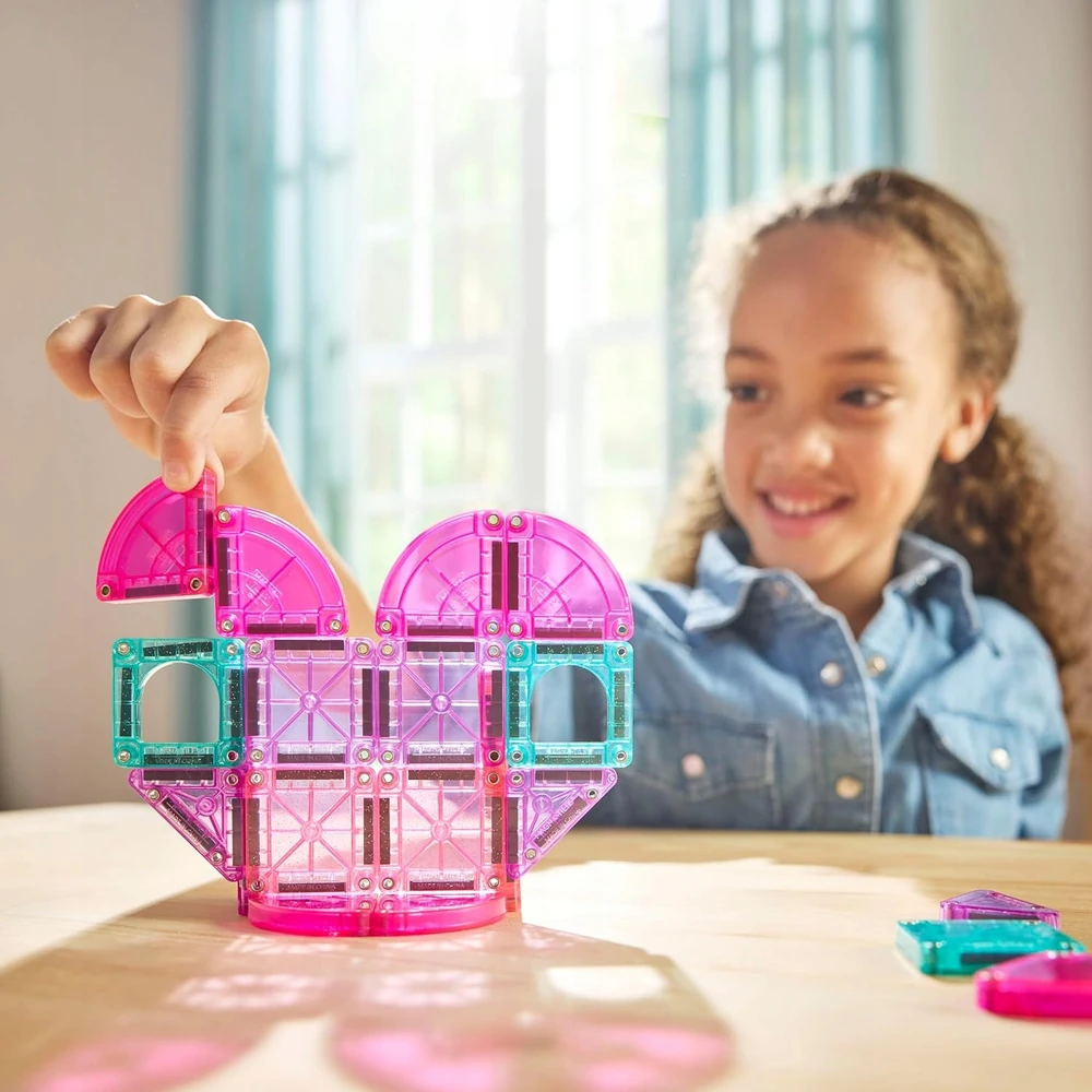 MAGNA-TILES MICROMAGS Kelioninis konstruktorius „Heart to Heart“, 26 det.