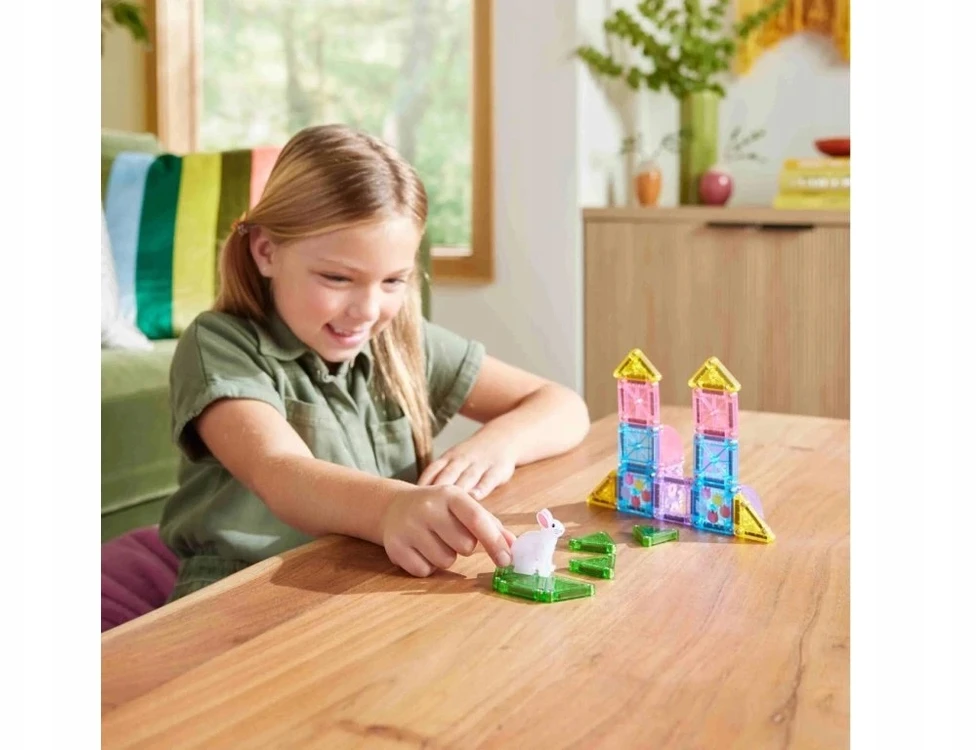 MAGNA-TILES MICROMAGS Kelioninis konstruktorius „Spring Garden“, 24 det.
