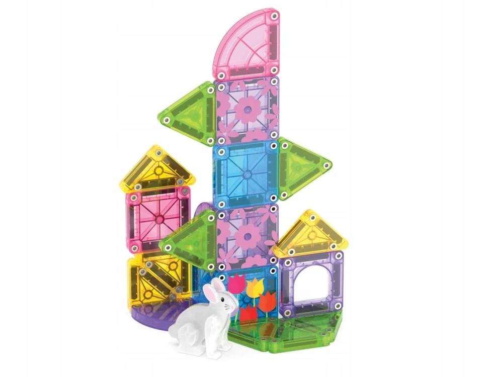 MAGNA-TILES MICROMAGS Kelioninis konstruktorius „Spring Garden“, 24 det.