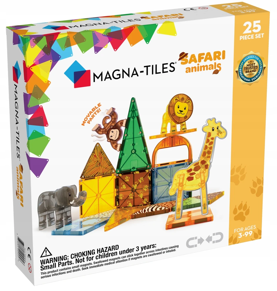 MAGNA-TILES Magnetinis konstruktorius „Safaris“, 25 det.