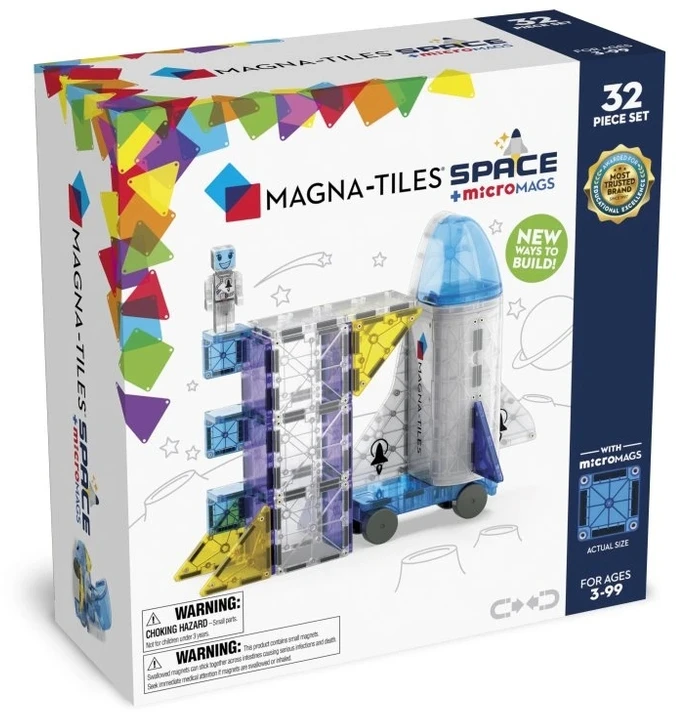 MAGNA-TILES MICROMAGS Konstruktorius „Kosmosas“, 32 det.