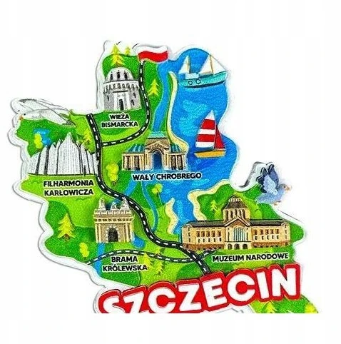 Magnetas Aš myliu Lenkiją Ščecinas ILP- MAG- C- SZCZ- 36 Pan Dragon