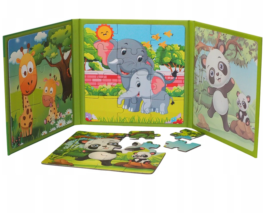 MAGNETINĖ DĖLĖS GYVŪNŲ ZOO QBI VAIKAMS LOGINĖ DOVANA LENKŲ KALBoje