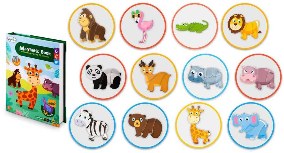 Ricokids Magnetinė dėlionė „Gyvūnai“ RK-770