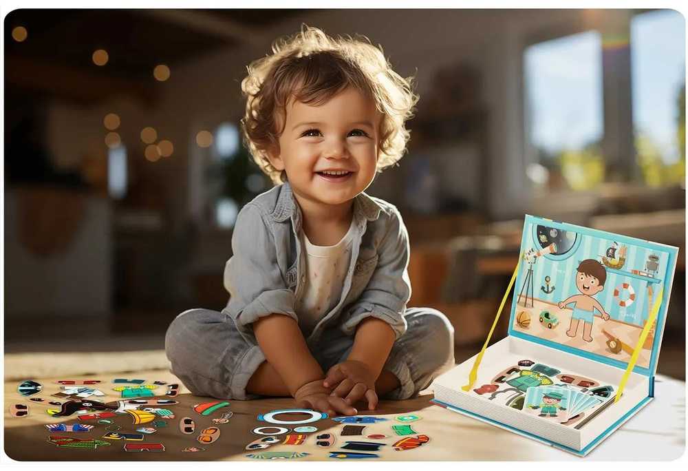 Ricokids Magnetinė dėlionių knygelė „Dress Up“ RK-770