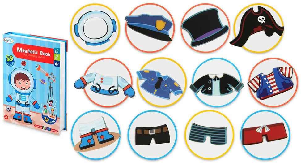 Ricokids Magnetinė dėlionių knygelė „Dress Up“ RK-770