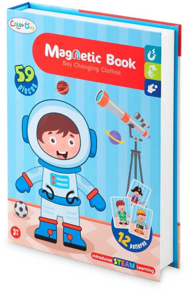 Ricokids Magnetinė dėlionių knygelė „Dress Up“ RK-770