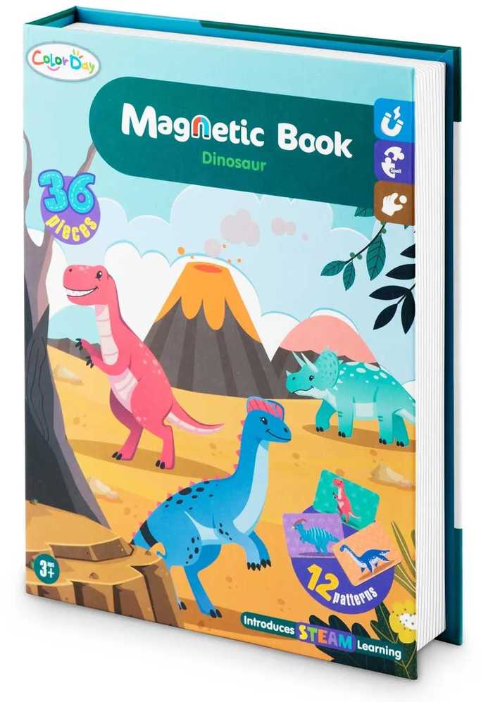 Ricokids Magnetinė knygelė-dėlionė Dinozaurai RK-770