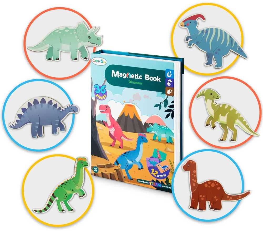 Ricokids Magnetinė knygelė-dėlionė Dinozaurai RK-770
