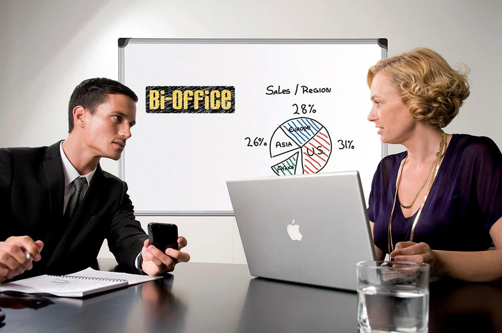 Bi Office Magnetinė lakuota balta lenta, 1500x1000