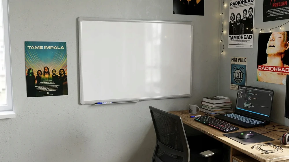 Magnetinė lenta 80x50 cm Allboards su priedais
