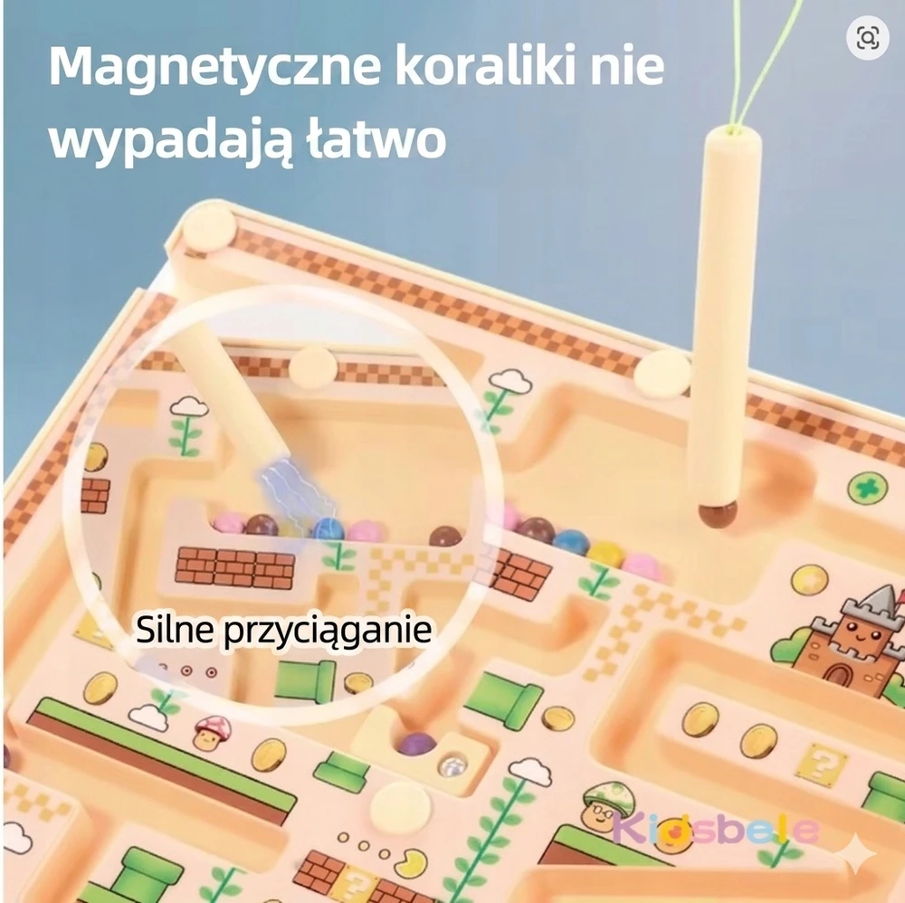 MAGNETINĖ LENTA LABIRINTINIAI KAMULIAI NUMERIAI MONTESSORI RŪŠIUOJAS VAIKAMS