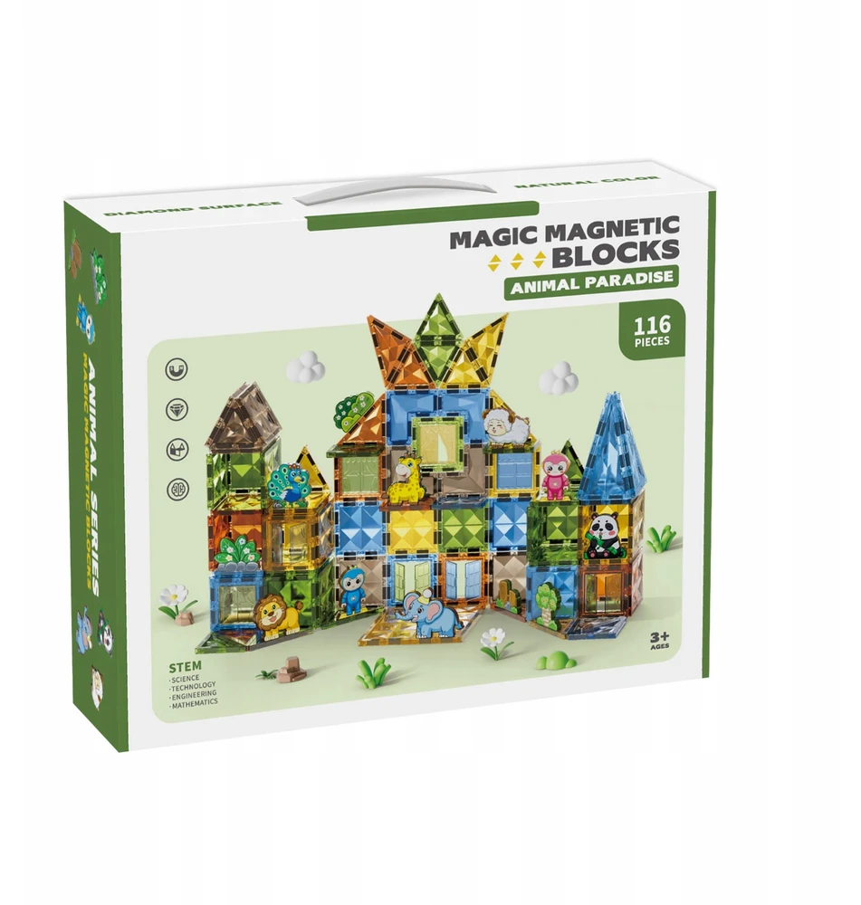 Magnetinės kaladėlės Click4toys, įvairių spalvų