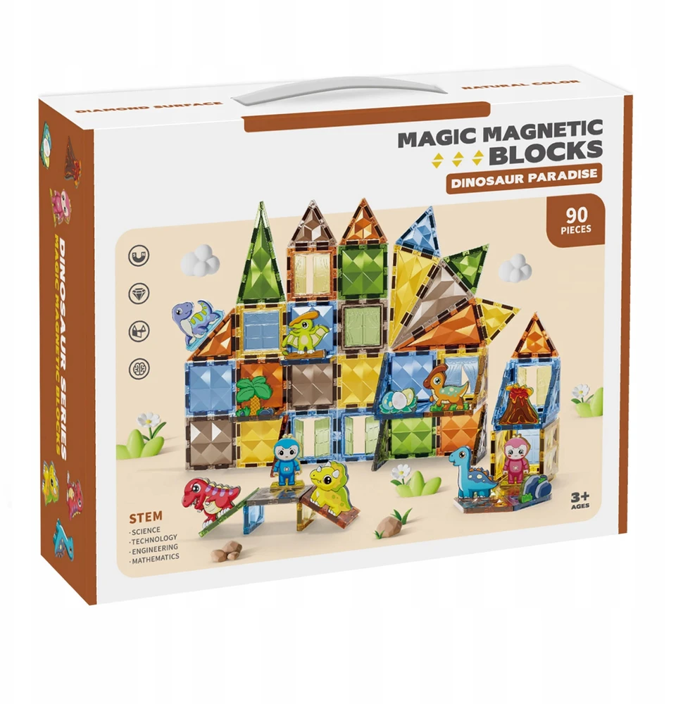 Magnetinės kaladėlės Click4toys, įvairių spalvų