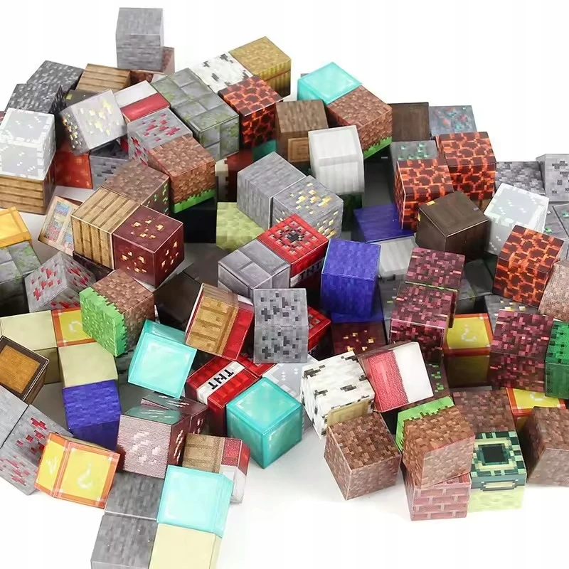 MAGNETINIAI BLOKAI 3D KUBAI KUBAI PAKSELIŲ RINKINYS XL 100 EL.
