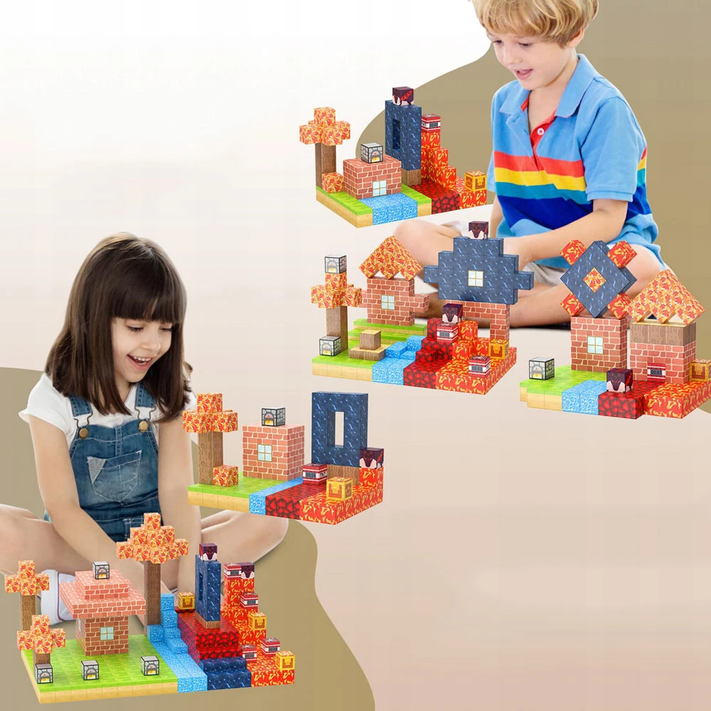 MAGNETINIAI BLOKAI KUBAI 3D PIXELS LAIKOMASIS RINKINYS VAIKAMS