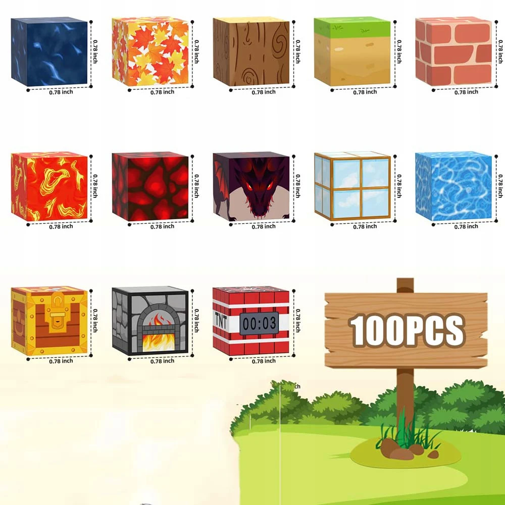 MAGNETINIAI BLOKAI KUBAI 3D PIXELS LAIKOMASIS RINKINYS VAIKAMS
