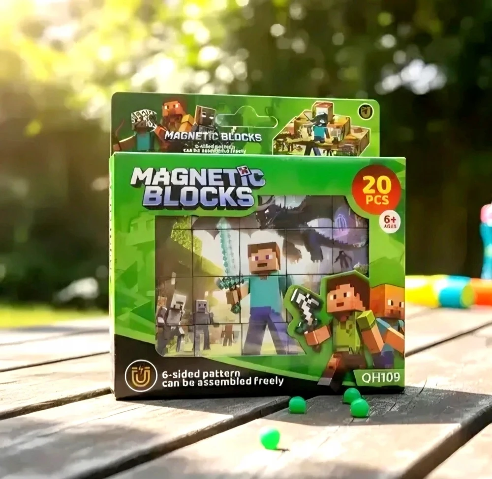 BIGTOYS MAGNETINIAI BLOKAI PAKSELIAI MAGNETINIAI BLOKAI STATYBINIAI 20 EL.