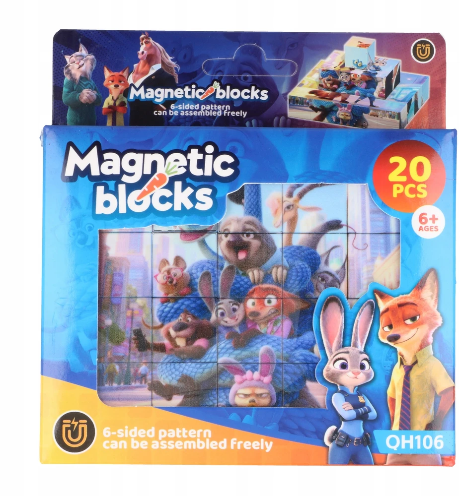 Magnetiniai blokai Zootopia Zootopia 20 vnt. 3D dėlionė