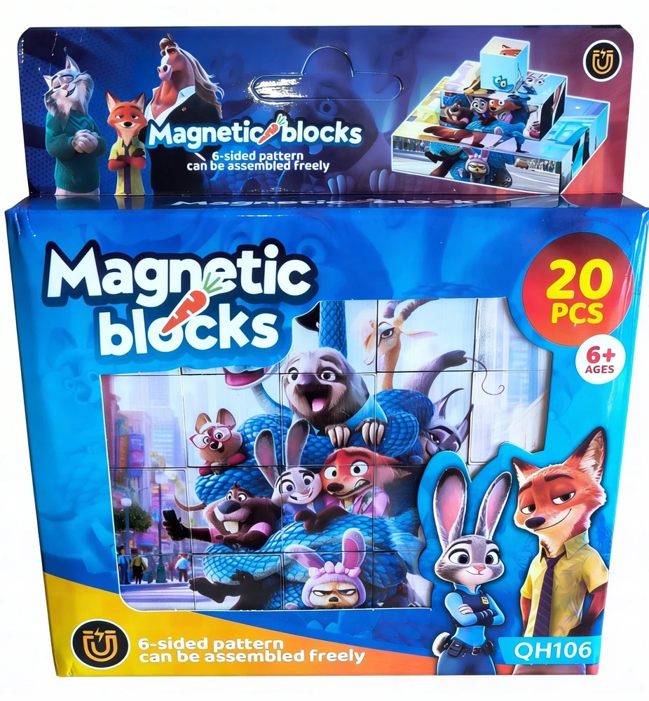 Magnetiniai blokai Zootopia Zootopia 20 vnt. 3D dėlionė
