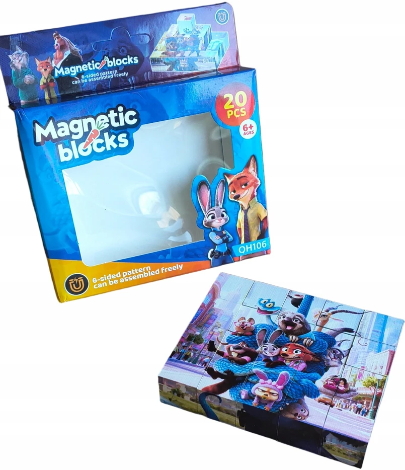 Magnetiniai blokai Zootopia Zootopia 20 vnt. 3D dėlionė