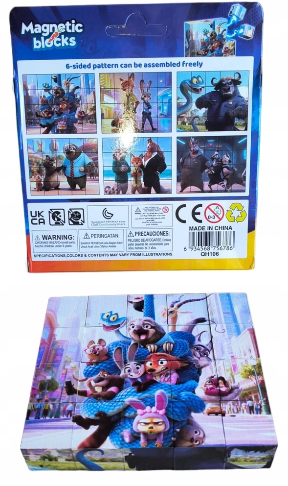 Magnetiniai blokai Zootopia Zootopia 20 vnt. 3D dėlionė
