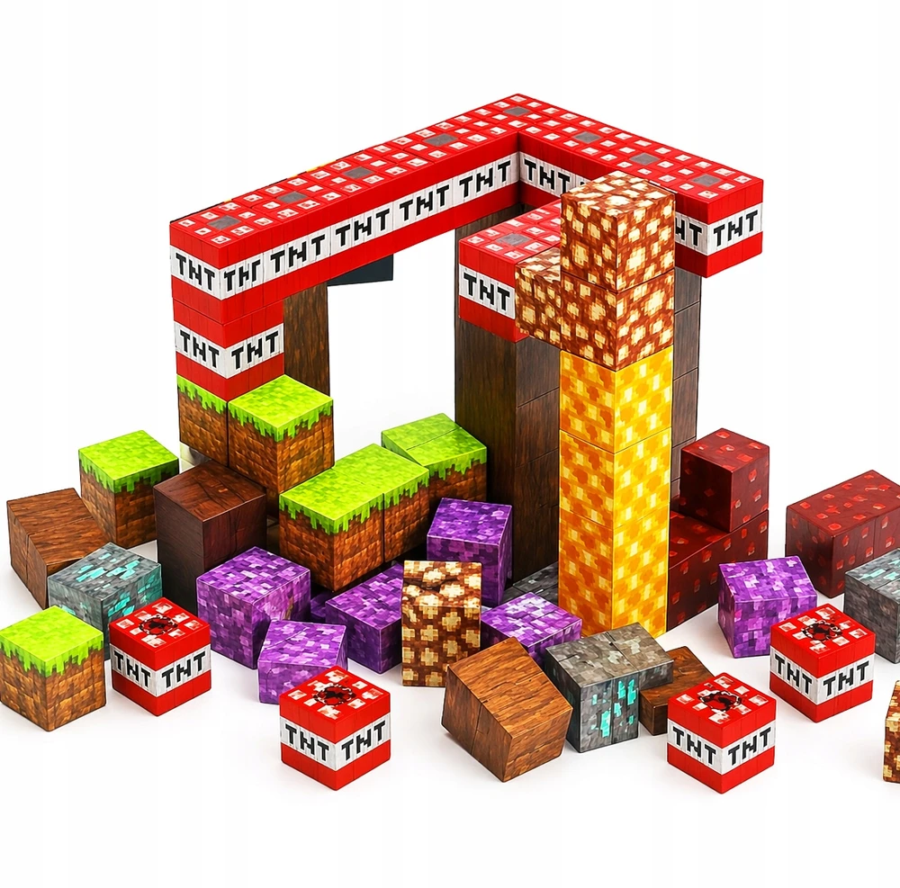 Magnetiniai blokeliai 120 kaladėlių rinkinys 2 Cube žmonės