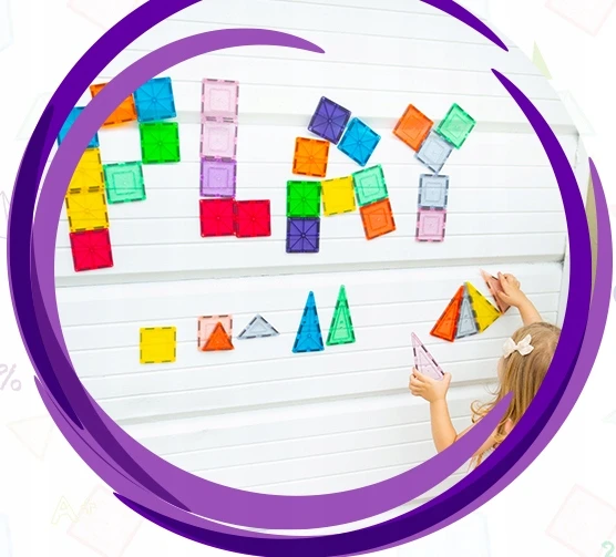 Happy Kiddo Magnetiniai blokeliai, 3D mokomieji vamzdeliai (61 elementas) PicassoTiles