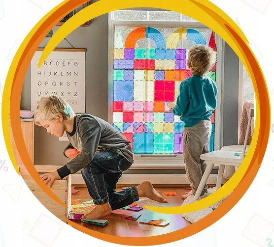 Happy Kiddo Magnetiniai blokeliai, 3D mokomieji vamzdeliai (61 elementas) PicassoTiles