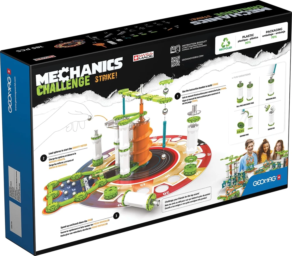 Trefl Magnetiniai blokeliai GEOMAG Mechanika Magnetiniai blokeliai 185 vnt. 185