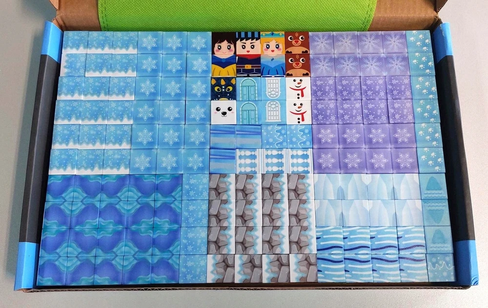 Magnetiniai blokeliai ledo pilis 150 vienetų 200% stipresni magnetai