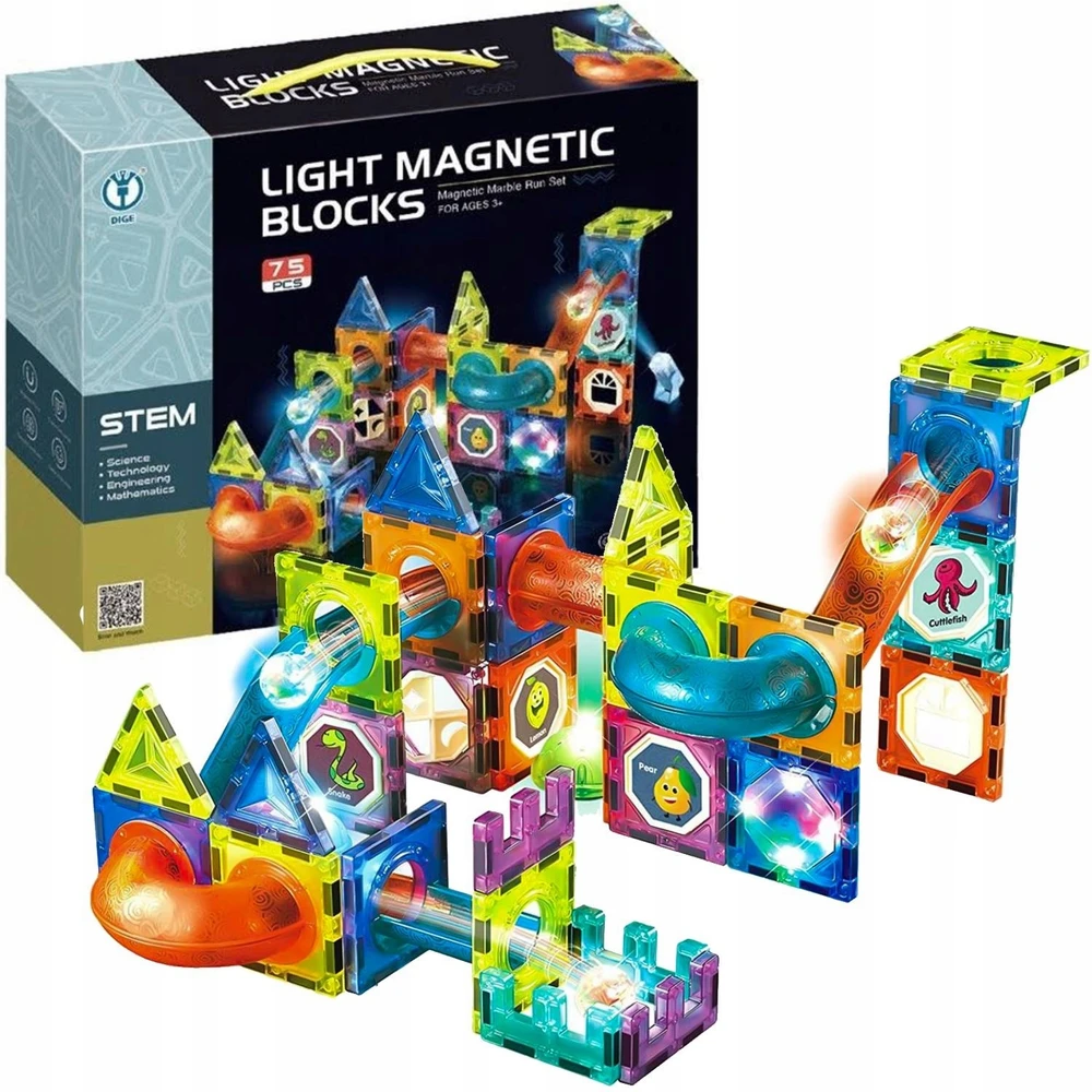 MAGNETINIAI BLOKELIAI SVĖTINTI KAMULIŲ TAKAS 110 EL UGDYMO KONSTRUKCIJA 3+