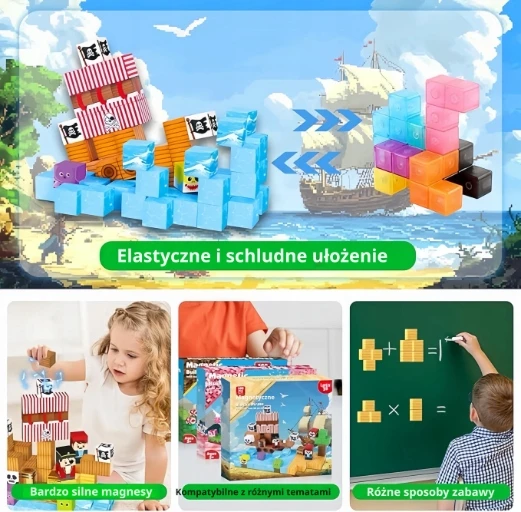 MAGNETINIAI KALULAI 100 vnt KUBAI Dizaino Dovana VAIKAMS