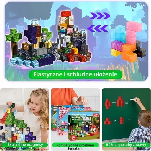 MAGNETINIAI KALULAI 200 vnt KUBAI Dizaino Dovana VAIKAMS