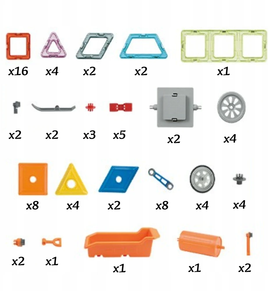 Magnetinis konstruktorius WOOPIE 3D transporto priemonių rinkinys